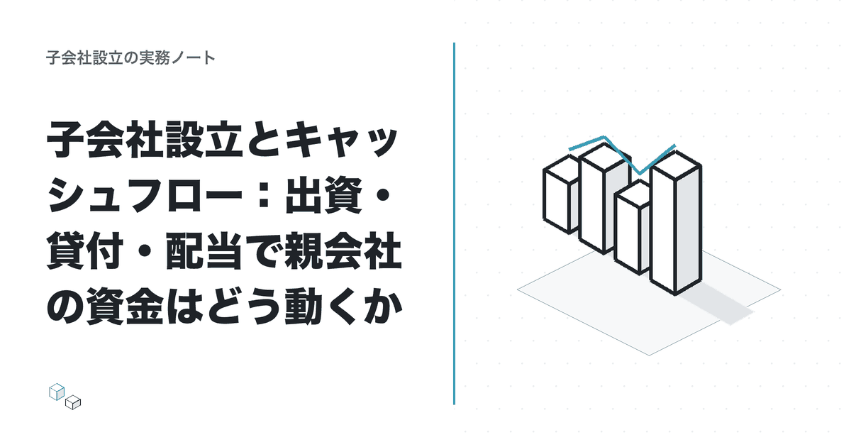 子会社設立とキャッシュフロー：出資・貸付・配当で親会社の資金はどう動くかのアイキャッチ