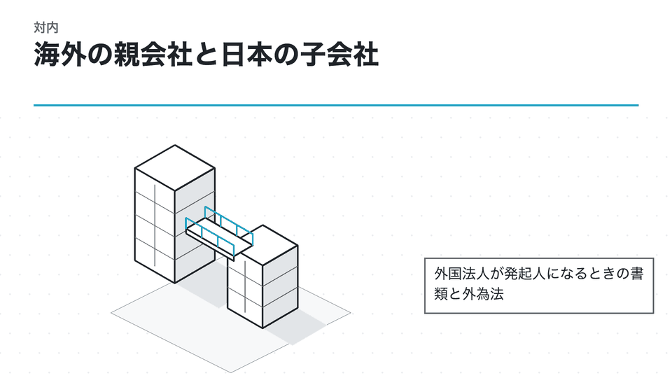 海外の親会社と日本の子会社。外国法人が発起人になるときの書類と外為法